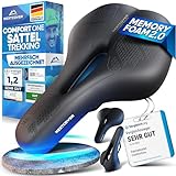 NEXTCOVER® Fahrradsattel - Das Original - mit Memory-Foam 2.0 I maximaler Fahrkomfort I ergonomischer Fahrrad Sattel für Damen & Herren I Fahrradsattel Herren bequem, Sattel Damen bequem weich