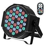 HOLDLAMP 36 LED Par Scheinwerfer Bühnenlicht, RGB LED Par Strahler Party Lichter mit Fernbedienung DMX512 Discolicht für Bar DJ Show Disco Geburtstag Halloween Weihnachten