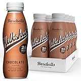 Barebells Cremiger Eiweiss shake – zuckerarm, 24 Gramm Protein pro Flasche, laktosefrei – Chocolate Milkshake, 8 x 330ml