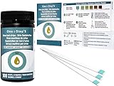 100 Stück One+Step Glukose Teststreifen I Blutzucker Schnelltest für zu Hause I Diabetes Test I Urin Teststreifen zur schnellen Blutzuckermessung I Blutzuckerteststreifen