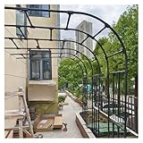 Gartenbogen aus verzinktem Stahl, wandmontiert, Rosenlaube, Rankgitter für Kletterpflanzen, wetterfest, Hochzeitsbogen für Gärten und Outdoor-Dekoration (2,2 m B x 2,4 m H)