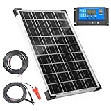 30W Solar Panel Kit 12V Akku Ladegerät + 10A PWM Laderegler+ Verlängerungskabel