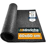 Hinrichs Antivibrationsmatte für Waschmaschinen 60 x 60 cm - Gummimatte - Zuschneidbare Dämmmatte als Waschmaschinenunterlage - Rubber Mat