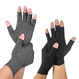 LdawyDE Arthrose Handschuhe 2 Paar Arthritis Kompressionshandschuhe Halbfinger Handschuhe Damen Männer compression gloves bieten arthritische Gelenkschmerzen Linderung