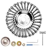 Elsrantor 8 Zoll unkrautbürste für freischneider, wildkrautbürste, motorsense zubehör, unkraut Trimmer bürste, Garten geräte moos entfernen Brush, mit Mounting Accessories, Anwendbar Auf Rasentrimmer