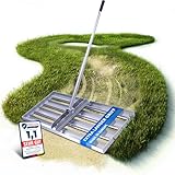 Schwanfeld® [80x30cm] Rasenrakel [LANGLEBIG & ROBUST] - inkl. 1,4m Stiel aus Metall - Rasenrechen aus hochwertigem legiertem Stahl - Rasen Rakel für die perfekte Rasenpflege - Lawn Leveling rake