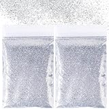 BETESSIN 100g Glitzer zum Basteln Silber Glitzerpulver Glitter Pulver Glitzer Basteln Glitzerpuder für Nägel Gesicht Kartenbasteln Handwerk Nagelkunst