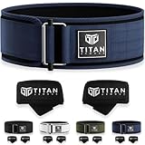 Titan Armour® Hochwertiger selbstsichernder Gewichthebergürtel | Gewichthebergürtel inkl. | Fitnessgürtel für Crossfit, Powerlifting, Kreuzheben, olympisches Heben und Kniebeugen | Herren und Damen |