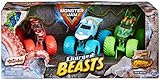 Monster Jam, 3er-Pack „Charged Beasts“ (mit den Trucks Dragon, Octon8er und Ice Dragon), Coole Trucks im Maßstab 1:64 (Spritzguss)