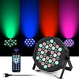 AIMKAP LED Par Strahler 36 LED 72W Discolicht Partylicht RGB DMX512 mit Fernbedienung, Bühnenlicht 7 Lichtmodi DJ licht für Party Bar Stage Feste Show