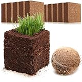 com-four® 10x Kokosanzuchterde - biologisch abbaubare Quell-Kokosscheiben - torffreie Quell-Briketts aus gepresster Kokosfaser - ergibt 10 Liter Blumenerde
