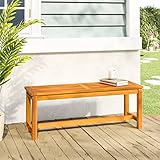 Lauuoeriau Haus & Garten, Möbel-Gartenbank 110x35x45cm Massivholz Akazie