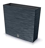 Tymar Blumenkasten Blumenkübel hoch Pflanzkasten Outdoor Blumentopf sichtschutz länglich pflanzgefäße für draussen rechteckig (Anthrazit; 58x18x50cm)