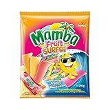 Mamba Fruit Surfer – 1 x 290g – Leckere Kaustreifen mit Fruchtgeschmack in vier verschiedenen Sorten – Fruchtgummi Mix einzeln verpackt
