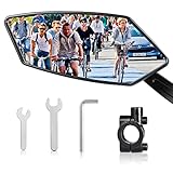 Coicer Fahrradspiegel Für E-Bike Links Hd 360° Drehbar & Klappbar Für Lenker Fahrrad Rückspiegel Spiegel Ebike Zubehör Extra Große Spiegelfläche Schlagfestes Echtglas Mirror Accessories