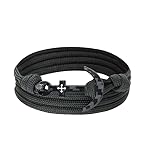 Carbon Kohlenstoff-Armband I Anker Anhänger I Herren Wickelarmband I Zum verschenken