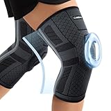 CAMBIVO Kniebandage Männer Damen X2 mit PMMA Stabilisatoren & Patella-Polster, Bandage Knie Rutschfest & Atmungsaktiv, Knee Support für Meniskusriss, Arthritis, ACL, Gelenkschmerzen, Sport