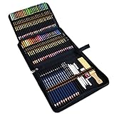 WGOT 72 Buntstifte Bleistifte Zeichnen Set, Professionelles Farbstift-Set für Erwachsene und Kinder, Inklusive Aquarellstifte, Skizzierstifte, Graphit und Kohle-Bleistifte und Zubehör