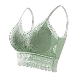 Damen Unterwäsche Spitze Schöne Rücken Wickeln Brust Hohl Offener Rücken Bralette Einteiler Nahtloses Camisole, grün, Einheitsgröße