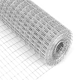 RELAX4LIFE Maschendrahtzaun, Drahtgitter feinmaschig mit Maschenweite 50 x 25 mm, Drahtzaun verzinkt, Metallgitter als Volierendraht, Kaninchendraht, Wühlmausgitter für Garten, 15 x 0,6 m, Silber