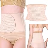 Cinsersr Bauchgurt nach Geburt Rückbildungsgürtel nach Geburt Postpartum Belly Wrap Postpartum Gürtel Bauchgurt Nach Geburt, Verstellbar Postpartum Belly Wrap, Atmungsaktiv Elastische (Beige).