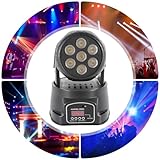 MEHOOSPVN Moving Head Bühnenlicht LED 7x10W DMX RGBW Professioneller Mini Moving Head Spot Beam 4 in1 Strobe Beleuchtung Effekt für DJ Disco Halloween Club Hochzeit Home Party KTV, Konzerte, Bars