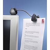 Kensington FlexClip-Konzepthalter mit flexiblem Hals für eine optimale Dokumentausrichtung, Zur Befestigung an Laptops, Ultrabooks, Notebooks oder Monitoren, 62081