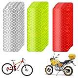 Aiyorse 30 Stk Reflektierende Klebeband Reflektierende Aufkleber,7.8*3cm Sicherheit Warnband,Selbstklebend Reflektor Aufkleber Fahrrad Sticker Sicherheit Reflektorband für Fahrräder,Kleidung,Motorrad