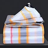 Plane - Abdeckplane 210 x 450 cm vor Witterung - Uv-Stabil, Beidseitig Beschichtet, Wasserfest, Langhaltig Allzweckplane für Schutz für Poll Gartenmöbel Trampolin Auto, Weiß