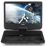 Lenco DVP-901BK 9 Zoll (22,5cm) DVD-Player mit Bildschirm,C 12V Fahrzeugadapter und Fernbedienung Schwarz