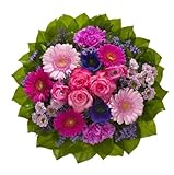 Dominik Blumen und Pflanzen, Blumenstrauß 'Magic' mit Rosen, Gerbera, Anemonen, Nelken und Ranunkeln