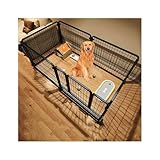 Tragbarer, robuster Welpenlaufstall – Faltbares Hundegehege für den Innen- und Außenbereich, Abnehmbarer Haustierauslauf, 120 x 60 x 60 cm, idealer Laufstall für Welpen und kleine Hunde (sch
