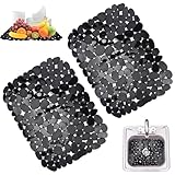 Spülbeckenmatte, 2 Stück Abtropffläche für die Küchenspüle, 40 x 30 cm SpüLbeckeneinlage, Kieselstein-Abtropfmatte für Küchenspülenboden