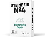 Steinbeis No. 4 Druckerpapier – 2500 (5 x 500) Blatt DIN A4 Recycling-Papier 80 g/m², Weiß & Chlorfrei, hochwertiges Kopierpapier ISO 100 / CIE 135