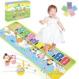 Lobyoh Baby Musikmatte Klaviermatte mit 8 Musikinstrumente, Keyboard Kinder Tanzmatte, Spielzeug Geschenk für Kleinkinder Jungen Mädchen