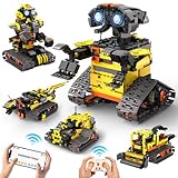 AYIQUTY Technic Roboter Bauspielzeug Bausatz, 5-IN-1 RC Roboter und Auto Spielzeug, Ferngesteuert und App Roboter Bausatz Kinder, Technic Spielzeug Geschenk ab 8-12 13 14 15 Jahre Jungen