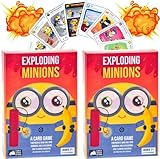 Exploding Minions Kartenspiel & MyMoji Minions Sammelfigur Kopf Geschenksets – (2 explodierende Kartenspiele)