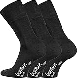 TippTexx 24 6 Paar seidige Bambus Socken, Geruchs-Killer mit Anti-Loch Garantie (as3, numeric, numeric_43, numeric_46, regular, regular, Schwarz)