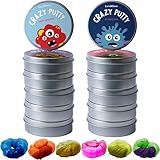 THE TWIDDLERS 12er Pack Knete mit Farbwechselfunktion + 8 Mini UV-Lampen - Hitze- & UV-Reaktive Zauberknete Pong, Bierpong Wärme & Schwarzlicht - Kinder Mitgebsel/Geschenk