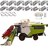 Traktor, 6928 Teile, mit 11 Motor, Groß Ferngesteuert Landwirtschaftlicher Mähdrescher-Traktor Klemmbausteine Bausatz Kompatibel mit LG Green