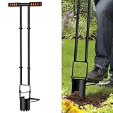 Blumenzwiebel Pflanzer, Blumenzwiebelpflanzer Pflanzwerkzeug, Doppelte Halterung, Schiebe Fußstütze, zum Graben von Löchern, um Tulpen Iris Narzissen zu pflanzen, Transplantation Blumen Samen Gemüse