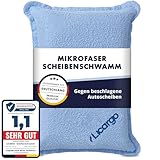 LICARGO® Mikrofaser Scheibenschwamm - gegen Beschlagene Autoscheiben - garantiert streifenfreies Ergebnis - Auto Schwamm Scheibe, Fensterschwamm Auto, Schwamm Autoscheiben - 2024