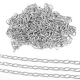 8 m Edelstahlkette Meterware,1.5 mm Metallkette, Kette Edelstahl Meterware, Gliederkette, Eisenkette, Rundgliederketten Stahlkette für Hundekette Ankerkette Wäschekette Schwenkkette Vogelhäuschen