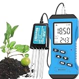 Nuxyyds 7-in-1-Schnelltester für Bodenfruchtbarkeit mit pH, Feuchtigkeit, Nährstoffleitfähigkeit, Phosphor, Kalium, N, P, K, hochpräziser digitaler Bodenfruchtbarkeitstest