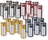 Durable Schlüsselanhänger Key Clip, einfach aufklappen & beschriften, 24 Stück, farbig sortiert, 194927