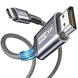 JSAUX USB C auf HDMI Kabel 2M,USB Typ C zu HDMI 4K UHD Kabel für Thunderbolt 3 Kompatibel mit iPhone 16/16 Pro, MacBook Pro 2018, MacBook Air/iPad Pro 2018, Galaxy S25/S24/S23/S10/S9, Surface Book