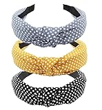 scicent Haarreifen Damen 3 Stück Mädchen Boho Knot Haarband Haarbänder Haarreif Headband Geknotet Stirnbänder für Frauen Dünn Breites Vintage Hairbands - 11011
