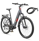 Telefunken SUV E-Bike 27,5 Zoll für Damen & Herren | Pedelec mit Mittelmotor & 468Wh Akku | Elektrofahrrad mit 7-Gang Kettenschaltung & Hydr. Scheibenbremsen, StVZO-konform inkl. Fahrrad-Schloss
