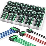 Xiaocanglan Kabelverbinder Kabelklemmen Elektro, 60 Stück Verbindungsklemmen Klemme mit Betätigungshebel, 4mm² Leiter Klemme Lüsterklemmen Verbindungsklemme Kombiniert Werden (Grün)