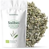 Salbeitee BIO 100g (50 Tassen) | Salbeiblätter getrocknet und geschnitten | Salbei REPLANTEA